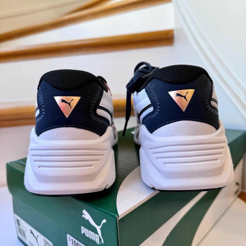 NWT Puma TRC Mira Block Athletic Shoes Navy Blue / Pink Womens Sneakers - Picture 11 of 13